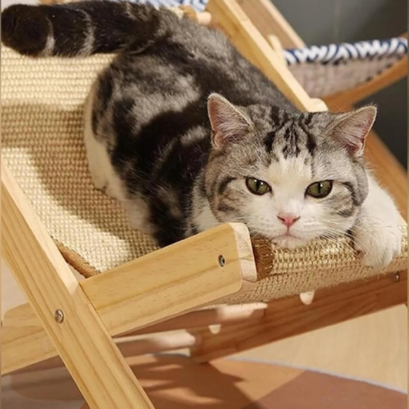 AccEncyc Cat Chair- No Assembly Cat Sisal Chair Elevated Cat Hammock Bed Adjusta - Picture 8 of 12
